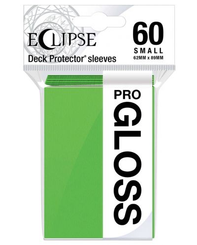 Protecții pentru cărți Ultra Pro - Eclipse Gloss Small Size, Lime Green (60 buc.) - 1