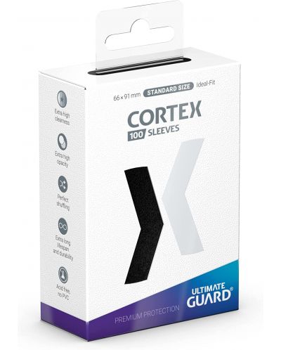 Protectoare Ultimate Guard Cortex Sleeves Standard Size, negru (100 buc.) - 1