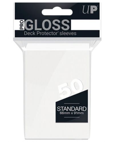 Protecții pentru cărți Ultra Pro PRO - Gloss Standard Size, White (50 buc.) - 1