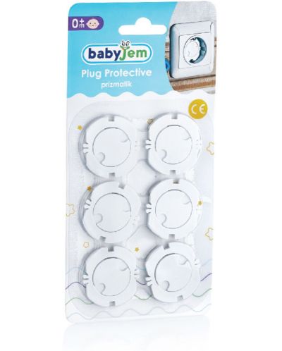 Protectori de priză BabyJem - 6 bucăți, alb - 2