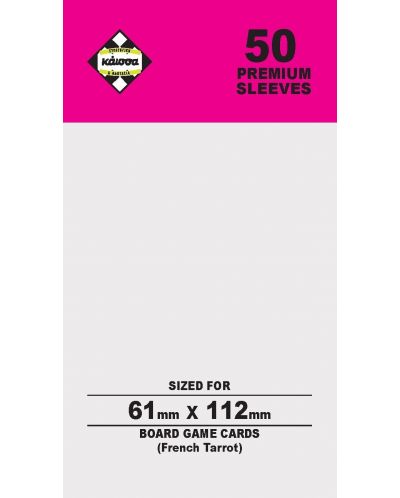 Protectori de cărți Kaissa Premium Sleeves 61 x 112 mm (Tarot francez) - 100 buc. - 1