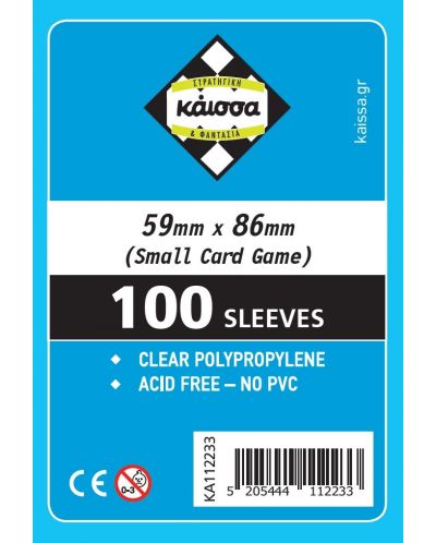 Protectori de cărți Kaissa Sleeves 59 x 86 mm (Small Card Game) - 100 buc. - 1
