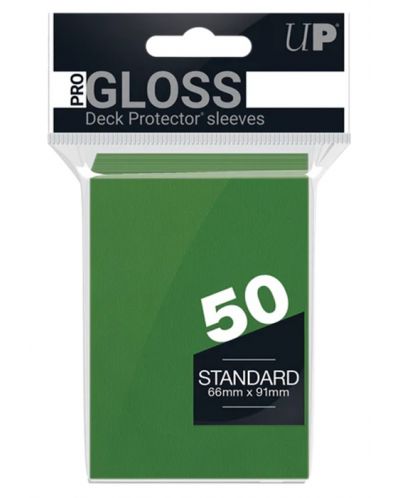 Protecții pentru cărți Ultra Pro PRO - Gloss Standard Size, Green (50 buc.) - 1