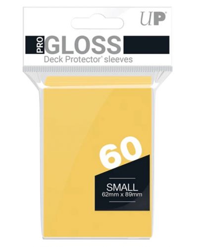 Protecții pentru cărți  Ultra Pro - PRO-Gloss Yellow Small (60 buc.) - 1