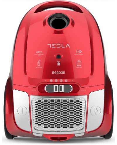 Aspirator cu sac Tesla - BG200R, HEPA, roșu - 1