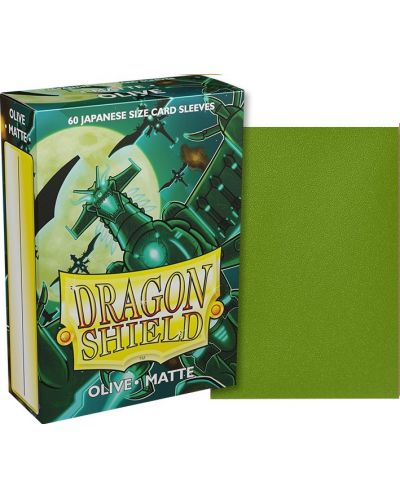 Protecții pentru cărți de joc Dragon Shield Sleeves - Small Matte Olive (60 buc.) - 2