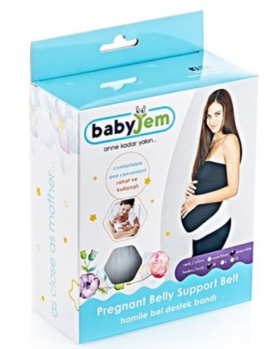 Curea de susținere pentru femei însărcinate BabyJem - Black, mărimea XL - 4