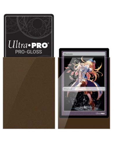 Protecții pentru cărți  Ultra Pro - PRO-Gloss Brown Small (60 buc.) - 2