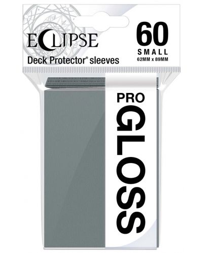 Protecții pentru cărți Ultra Pro - Eclipse Gloss Small Size, Smoke Grey (60 buc.) - 1