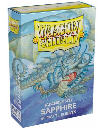 Protecții pentru cărți de joc Dragon Shield Sleeves - Small Matte Sapphire (60 buc.) - 1