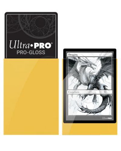 Protecții pentru cărți Ultra Pro PRO - Gloss Standard Size, Yellow (50 buc.) - 2