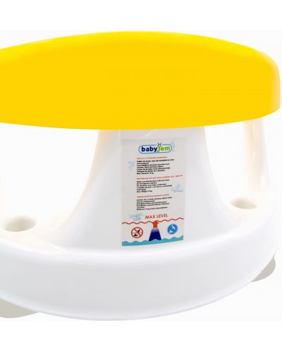 Scaun antiderapant pentru baie și hrănire BabyJem - galben - 5