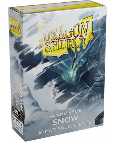 Protecții pentru cărți de joc Dragon Shield Dual Snow Sleeves - Small Matte (60 buc.) - 1