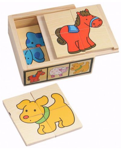 6 mini puzzle-ur in cutie Pino - Ferma - 1