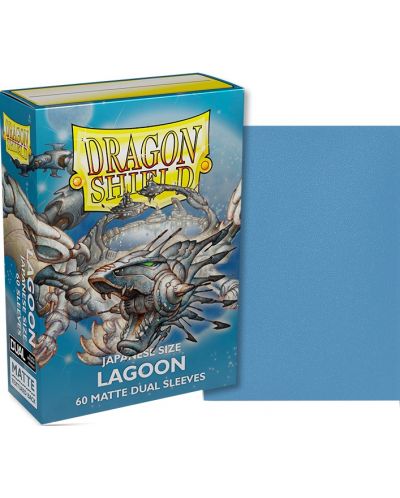 Manșoane duble Dragon Shield - Laguna mată mică (60 buc.) - 2