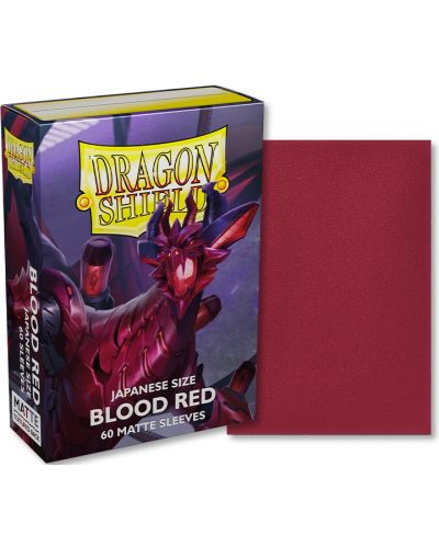 Manșoane de scut dragon - mic, roșu-sânge mat (60 buc.) - 2