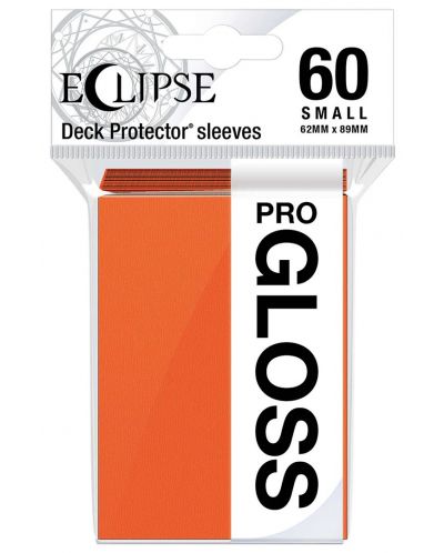 Protecții pentru cărți Ultra Pro - Eclipse Gloss Small Size, Pumpkin Orange (60 buc.) - 1