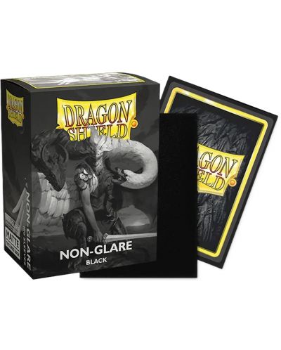 Protecții pentru cărți de joc Dragon Shield Sleeves - Non-Glare Matte V2 Black (100 buc.) - 2