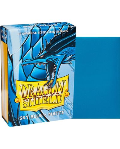Protecții pentru cărți de joc Dragon Shield - Small Matte Sky Blue (60 buc.) - 2