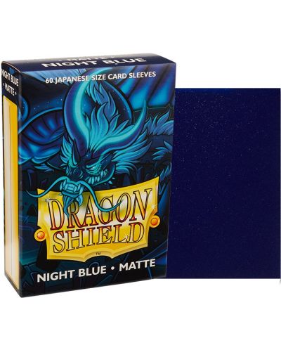 Manșoane Dragon Shield - Small Matte Night Blue (60 buc.) - 2