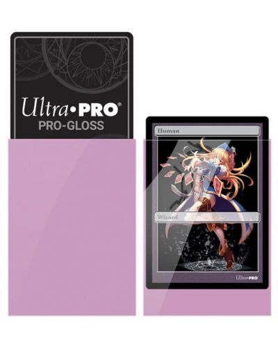 Protecții pentru cărți Ultra Pro - PRO-Gloss Pink Small (60 buc.) - 2