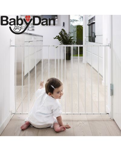 Barieră BabyDan - Multidan, Metal, White, 107 cm - 2