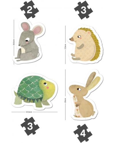 Puzzle-uri progresive 4 în 1 Apli Kids - Animale sălbatice - 3