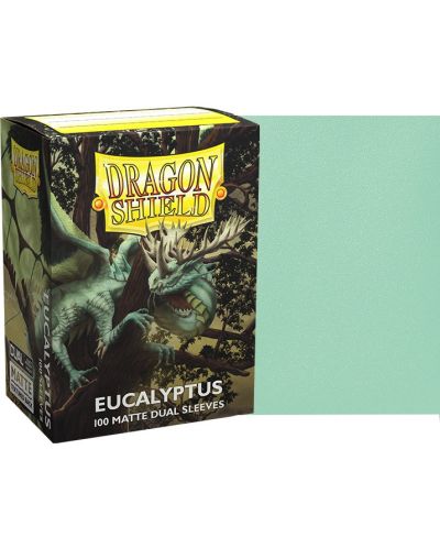 Protecții pentru cărți de joc Dragon Shield Dual Sleeves - Eucalipt mat (100 buc.) - 2