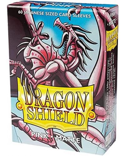 Protecții pentru cărți de joc Dragon Shield Sleeves - Small Matte Pink (60 buc.) - 1
