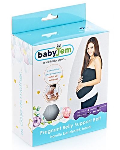 Curea de susținere pentru femei însărcinate BabyJem - Black, mărimea L - 2