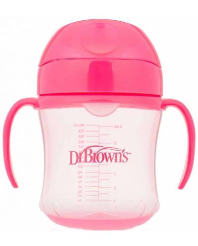 Cupa de tranziție Dr. Brown's cu vârf moale - 180 ml, roz - 1