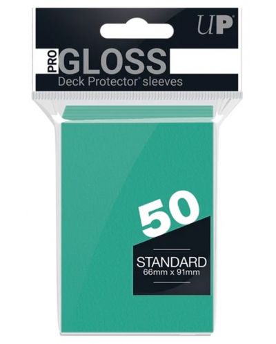 Protecții pentru cărți Ultra Pro PRO - Gloss Standard Size, Aqua (50 buc.) - 1