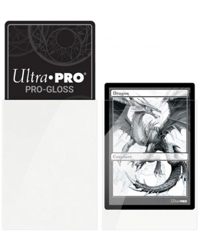 Protecții pentru cărți Ultra Pro PRO - Gloss Standard Size, White (50 buc.) - 2