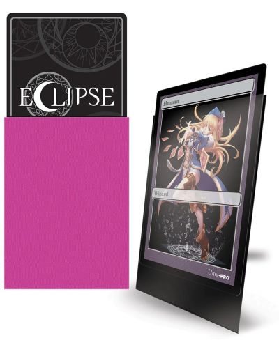 Protecții pentru cărți Ultra Pro - Eclipse Matte Small Size, Hot Pink (60 buc.)  - 3