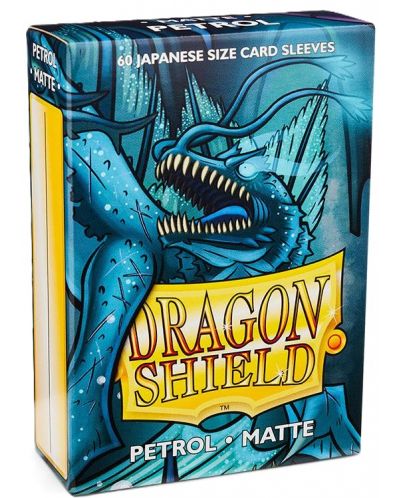 Protecții pentru cărți de joc Dragon Shield Sleeves - Small Matte Petrol (60 buc.) - 1