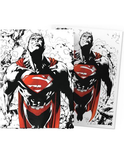 Protecții pentru cărți Dragon Shield - Matte Dual Art Sleeves Standard Size, Superman Core (100 buc.) - 2