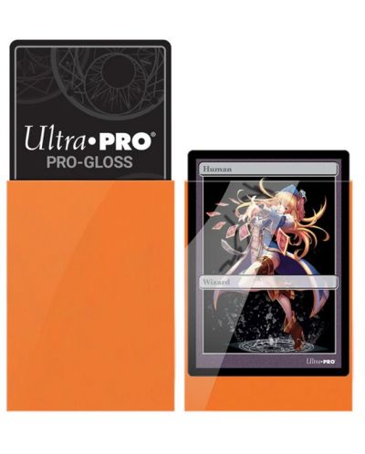 Protecții pentru cărți  Ultra Pro - PRO-Gloss Orange Small (60 buc.) - 2