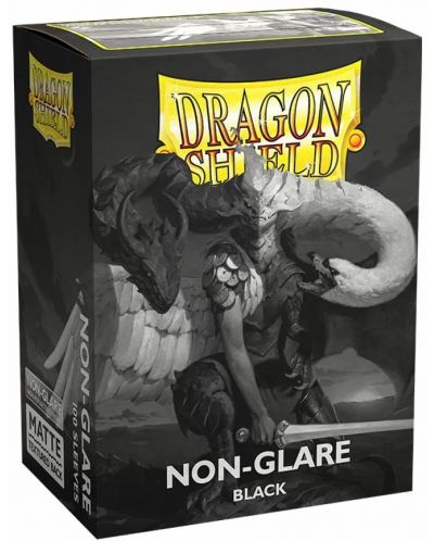 Protecții pentru cărți de joc Dragon Shield Sleeves - Non-Glare Matte V2 Black (100 buc.) - 1