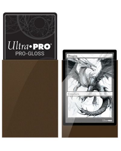 Protecții pentru cărți Ultra Pro PRO - Gloss Standard Size, Brown (50 buc.) - 2