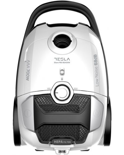 Aspirator cu sac Tesla - BG400W Silent Pro, HEPA, alb/negru - 1