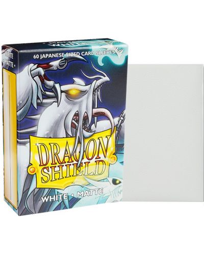 Protecții pentru cărți de joc Dragon Shield Sleeves - Small Matte White (60 buc.) - 2