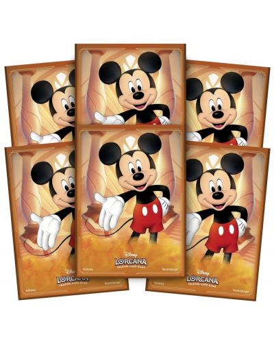 Protectori pentru cărți Disney Lorcana TCG: The First Chapter Card Sleeves - Mickey Mouse (65 buc.) - 3