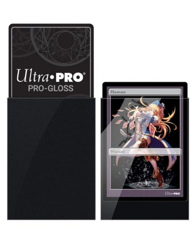Protecții pentru cărți  Ultra Pro - PRO-Gloss Black Small (60 buc.) - 2
