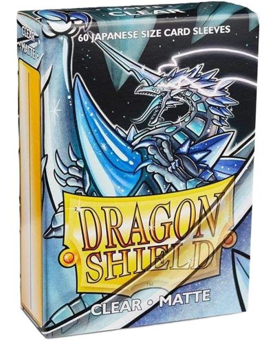 Protecții pentru cărți de joc Dragon Shield Clear Sleeves - Small Matte (60 buc.) - 1
