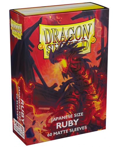 Protecții pentru cărți de joc Dragon Shield - Small Matte Ruby (60 buc.) - 1