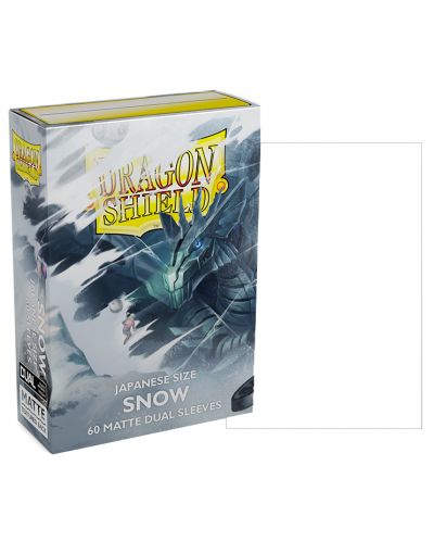 Protecții pentru cărți de joc Dragon Shield Dual Snow Sleeves - Small Matte (60 buc.) - 2