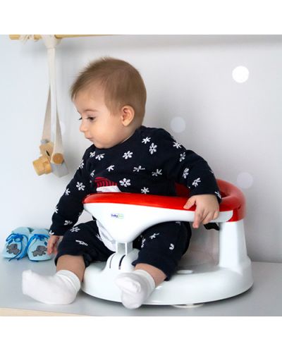 Scaun antiderapant pentru baie și hrănire BabyJem - roșu - 10