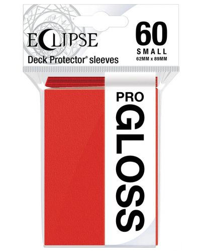Protecții pentru cărți Ultra Pro - Eclipse Gloss Small Size, Apple Red (60 buc.) - 1