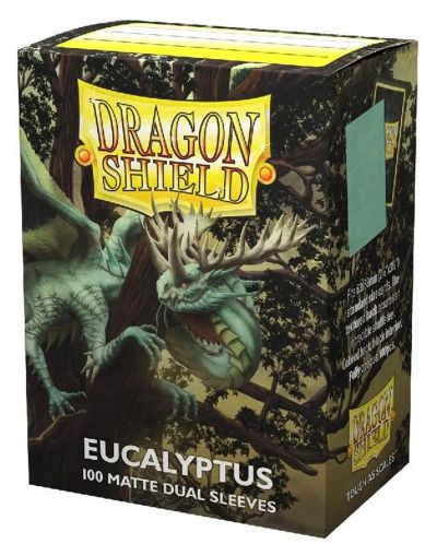 Protecții pentru cărți de joc Dragon Shield Dual Sleeves - Eucalipt mat (100 buc.) - 1