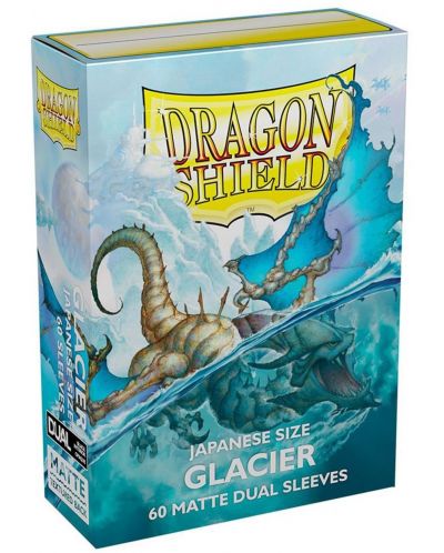 Protecții pentru cărți de joc Dragon Shield Dual Sleeves - Small Matte Glacier (60 buc.) - 1